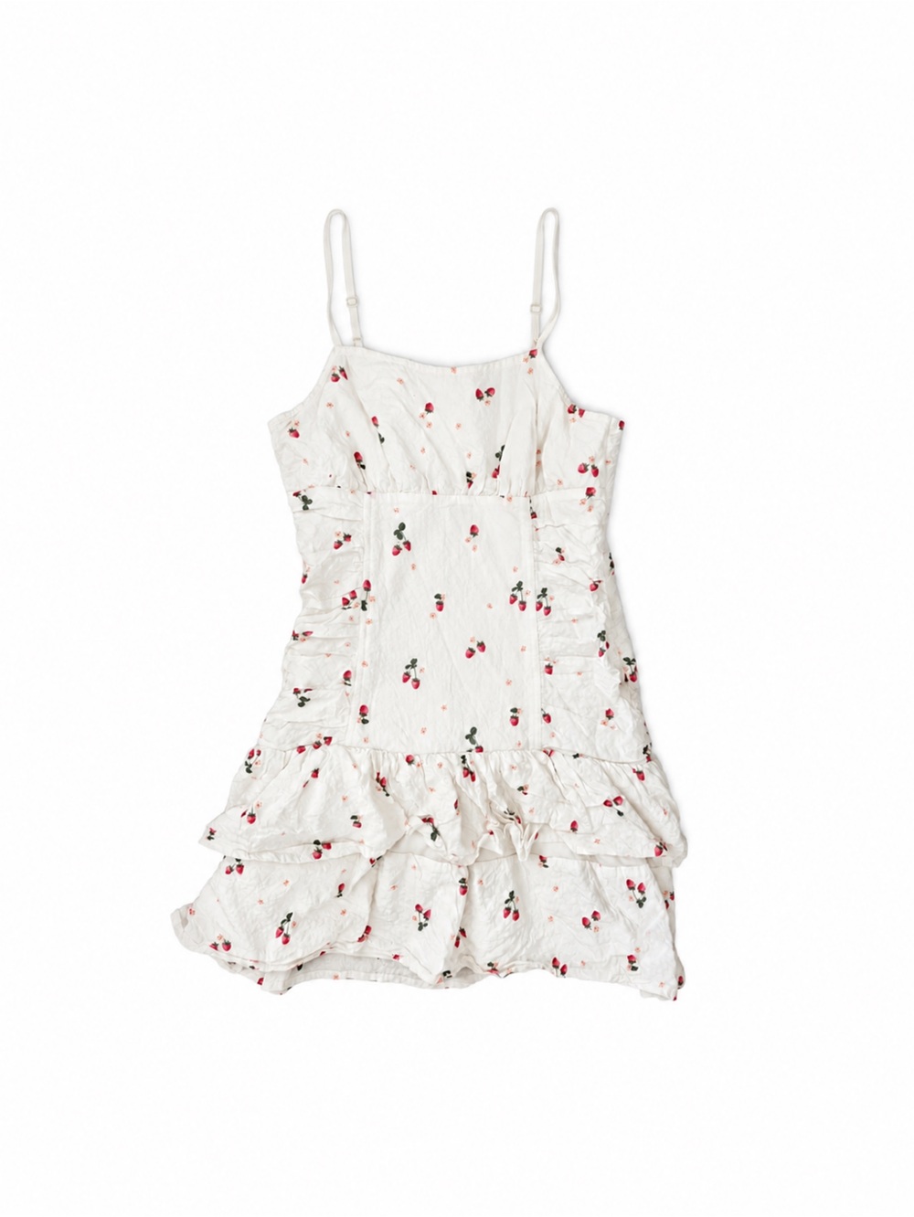ART CLASS- strawberry dress, fitted and flowy!